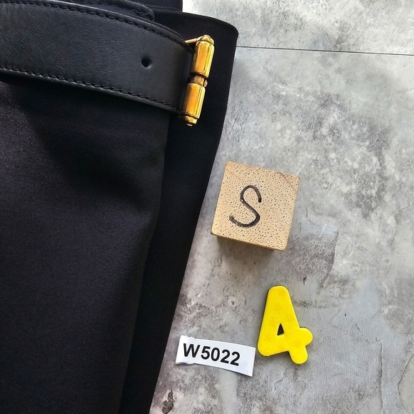 GUCCI Skirt Leather Belt Buckle Women‎ 42 Small Black Mini Pencil LuxuryITALY - Picture 16 of 16